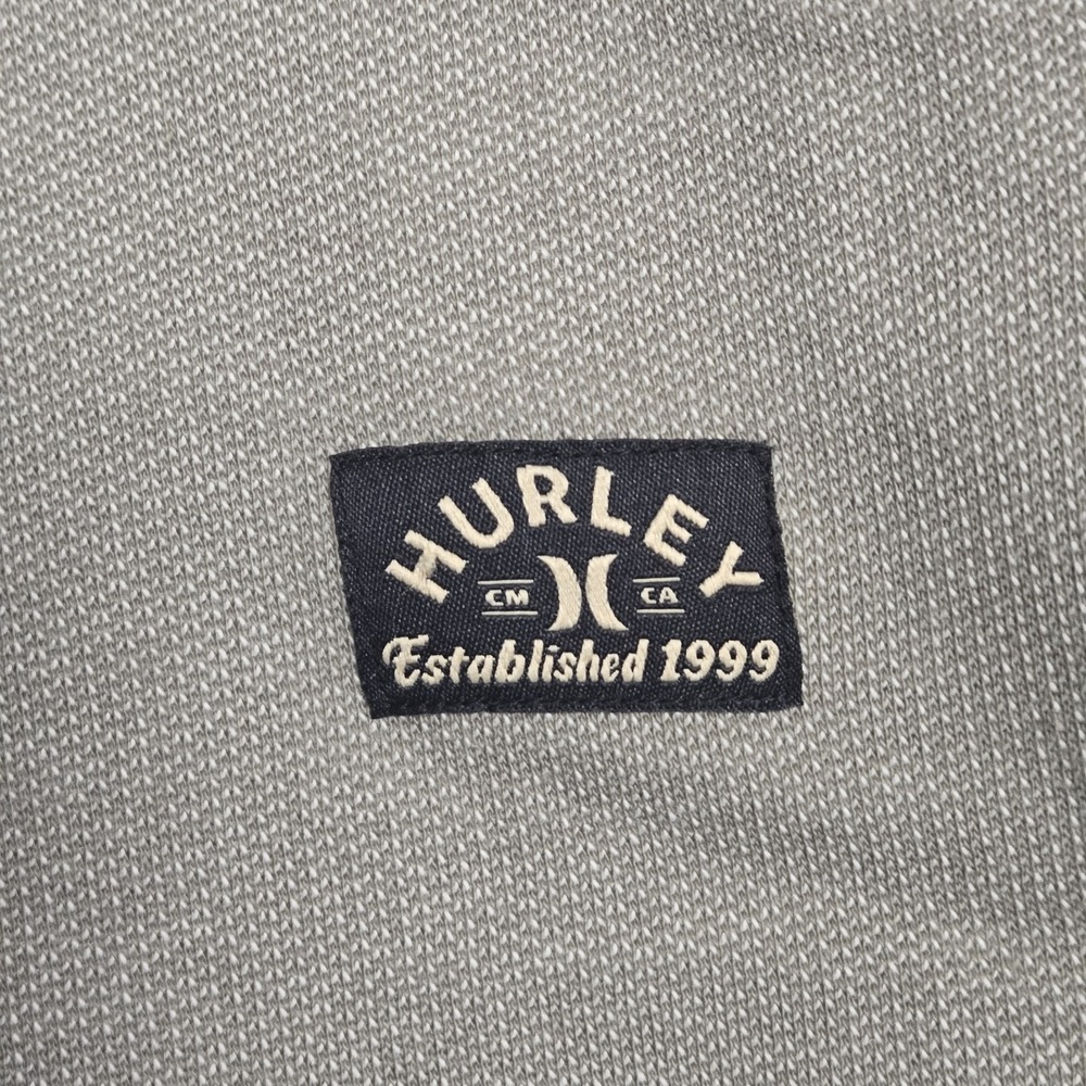 Hurley Men's XXL Shirt Iguana Khaki Button Down Long Sleeve Cotton Textured NWT - Picture 12 of 16